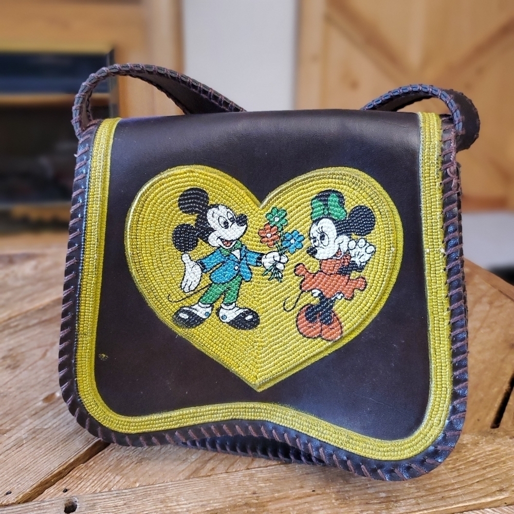 Rare 1950's Walt Disney Productions Mickey Minnie Mouse Collectible Vintage bag.